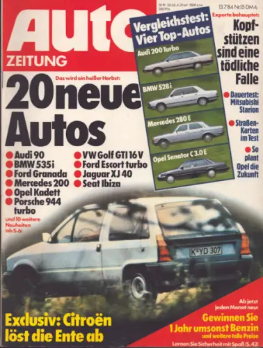 Auto Zeitung 1984 Heft 15