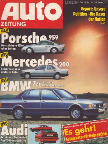 Auto Zeitung 1984 Heft 25