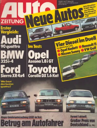 Auto Zeitung 1985 Heft 17