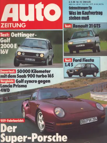 Auto Zeitung 1986 Heft 10