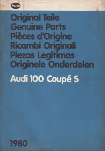 Audi 100 Coupe S Bildkatalog 1980