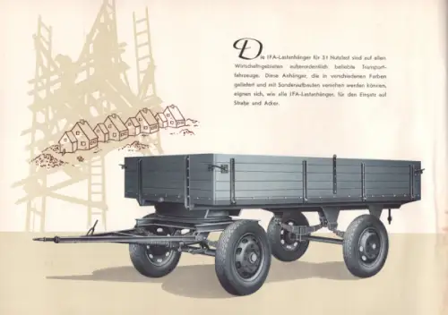 IFA Anhänger Prospekt ca 1952