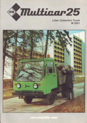IFA Multicar 25 Litter Collection Truck Prospekt 1984