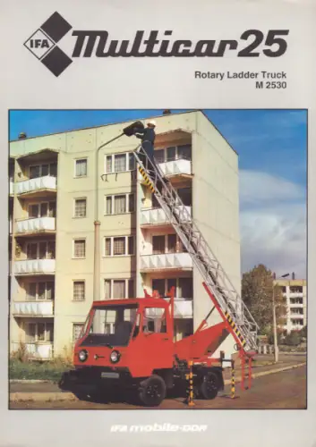 IFA Multicar 25 Rotary Ladder Truck Prospekt 1984
