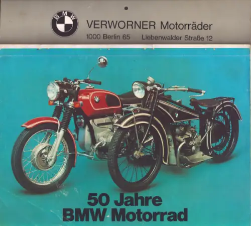 BMW Kalender 50 Jahre BMW Motorrad 1973