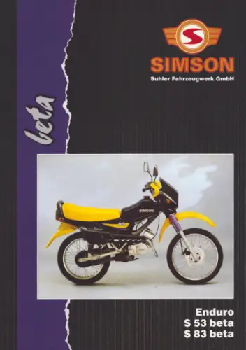 Simson Enduro S 53 / 83 Beta Prospekt 1990er Jahre