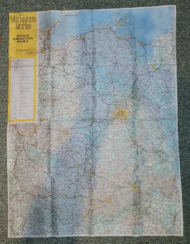 Verkehrskarte der DDR 1:500 000 1985