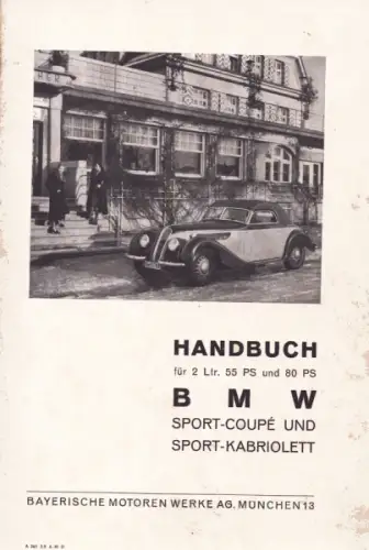 BMW 327 / 328 Bedienungsanleitung 5.1939