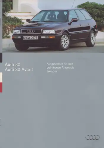 Audi 80 / Avant B 4 Prospekt 7.1994