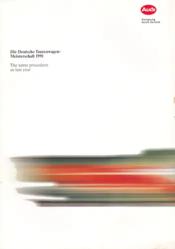 Audi / DTM Meisterschaft Prospekt ca. 12.1991