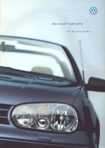 VW Golf 4 Cabriolet Classicline Prospekt 4.2001
