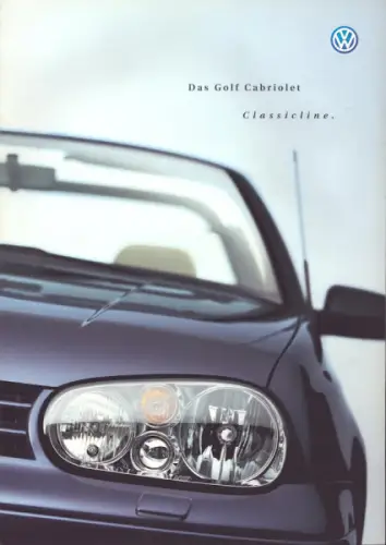 VW Golf 4 Cabriolet Classicline Prospekt 10.2000
