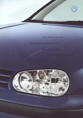 VW Golf 4 / Variant Edition Preisliste 9.2000