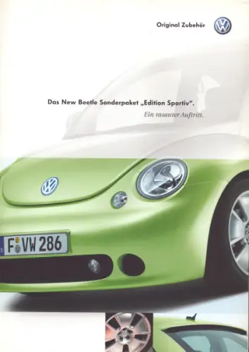 VW New Beetle Sonderpaket Edition Sportiv Prospekt 2.2002
