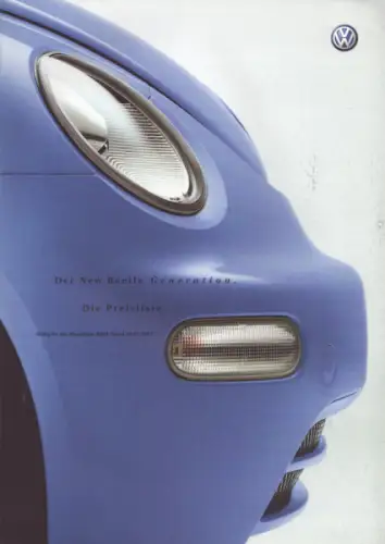VW New Beetle Generation Preisliste 1.2002