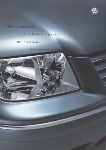 VW Bora / Variant Special Preisliste 11.2001 für 2003