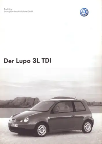 VW Lupo 3L TDI Preisliste 4.2004 für 2005
