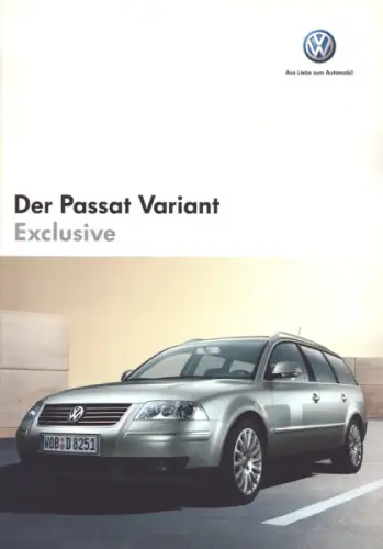 VW Passat Variant B 6 Exclusive Prospekt 6.2007