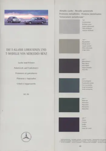 Mercedes-Benz E-Klasse Farben 2.1996