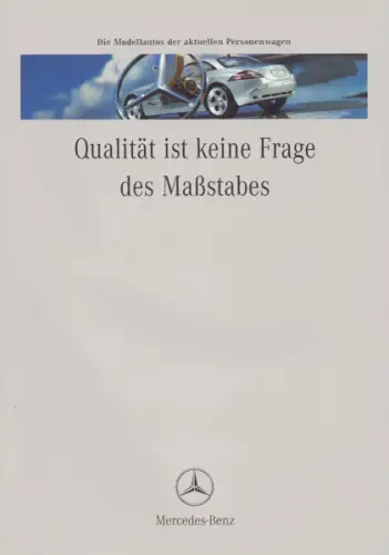 Mercedes-Benz Modellautos Prospekt 9.1999