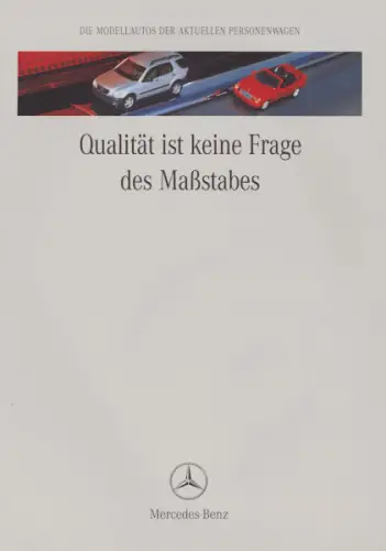 Mercedes-Benz Modellautos Prospekt 11.1998