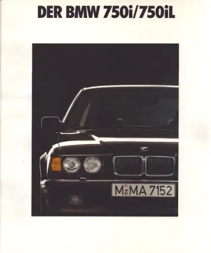 BMW 750i 750iL Prospekt 1992