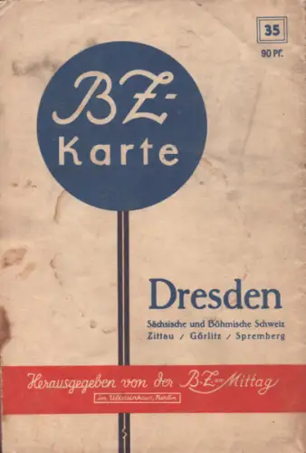 BZ Karte 35 Dresden 1930er Jahre