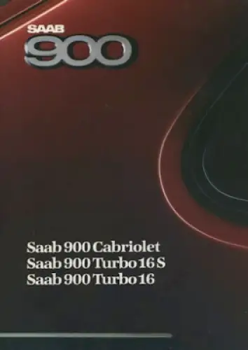 Saab 900 Cabriolet / Turbo 16S / Turbo 16 Prospekt 1987