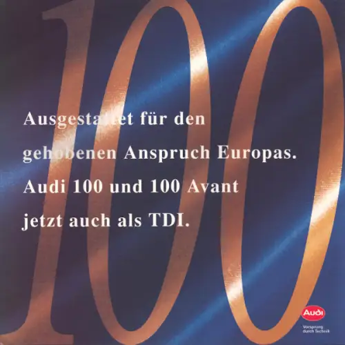 Audi 100 / Avant / TDI C 4 Prospekt 6.1993