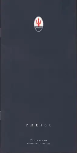 Maserati Preisliste 3.1999