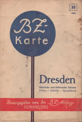 BZ Karte 35 Dresden 1930er Jahre