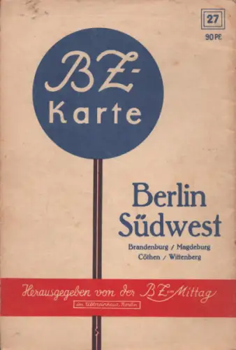 BZ Karte 27 Berlin SW 1930er Jahre