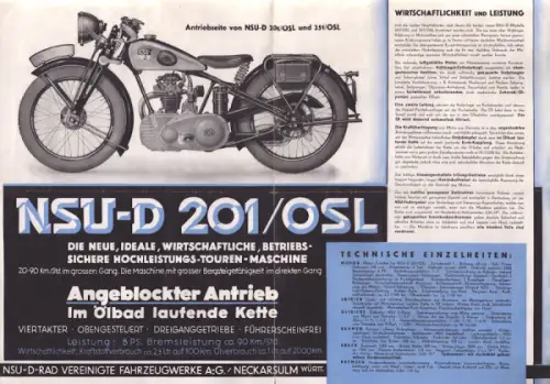NSU 201 OSL Prospekt 1935