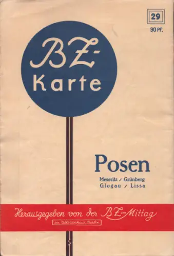 BZ Karte 29 Posen 1930er Jahre