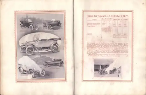 Adler Automobile Katalog 1914