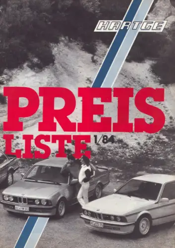 BMW Hartge Preisliste 1.1984
