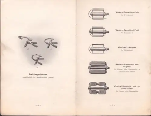 Wanderer Fahrrad Teileliste 1912