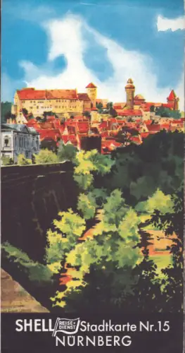 Shell Stadtkarte Nr. 15 Nürnberg 1930er Jahre