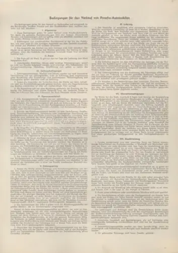 Posche 356 Formular Automobil-Bestellung 3.1952