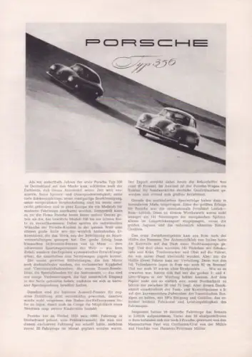 Posche 356 Prospekt 1951/52