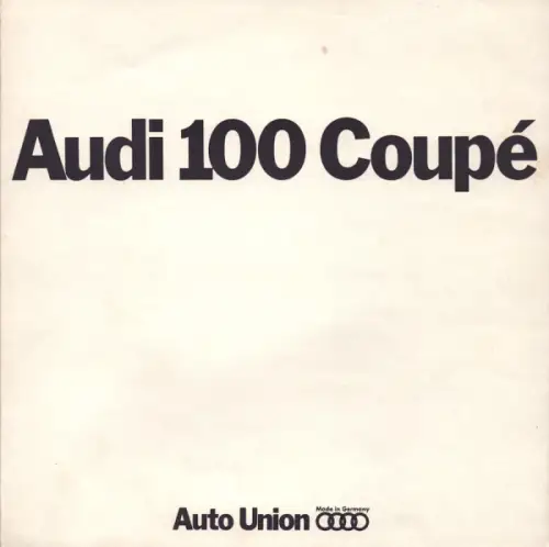 Audi 100 Coupé Prospekt 8.1969 e