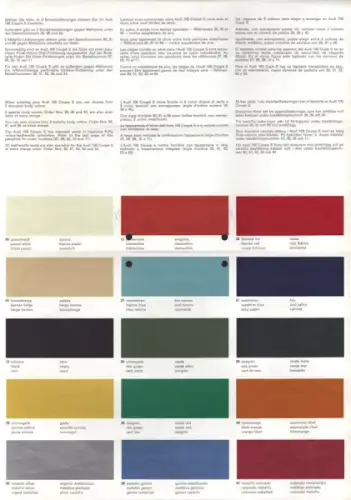 Audi 100 Coupé S Farben 8.1970