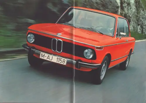BMW 1602-2002 Cabrio Internes Prospekt ca. 1975