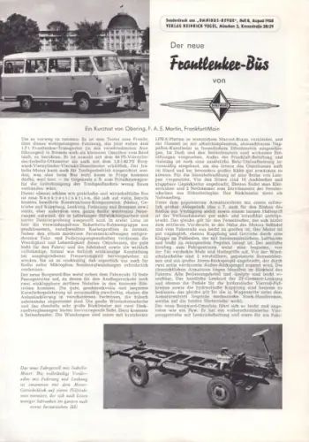 Borgward Frontlenker-Bus Test-Prospekt 8.1958