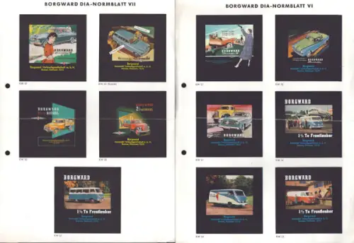 Borgward Dia Normblätter VI und VII 1950er Jahre