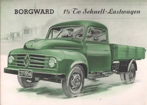 Borgward 1,5 to Schnell-Lastwagen Prospekt 7.1956