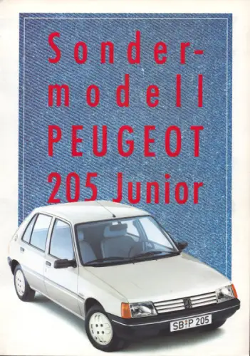 Peugeot 205 Junior Prospekt 8.1988