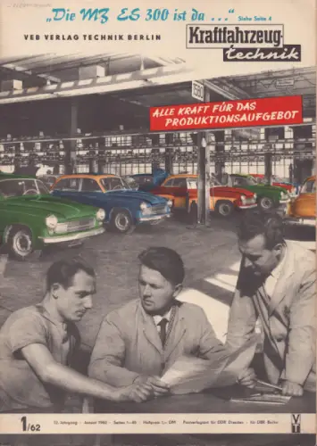 Kraftfahrzeugtechnik KFT 1962 Heft 1