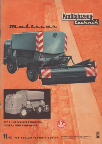 Kraftfahrzeugtechnik KFT 1962 Heft 11