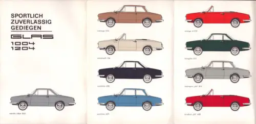 Glas 1004 und 1204 Farben 1964